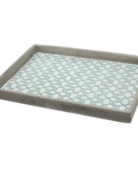 Winston Porter Decorative Gray Patterned Concrete Tray - Home Bath